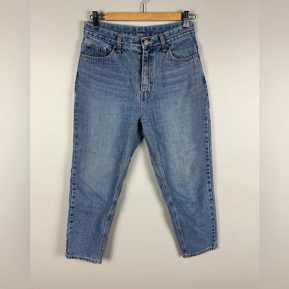 DOUBLE M Tapered Straight Jeans Blue Size‎ 28 Ankle 100% Cotton Relaxed Casual